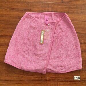 Skims Terry Cover Up Wrap Mini Skirt Neon Orchid Pink Size XXS Sold Out NWT